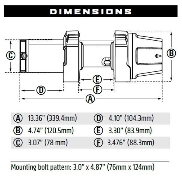 WARN VRX 35 ATV UTV SXS Powersports Winch – 3,500 lb Capacity with Steel Rope