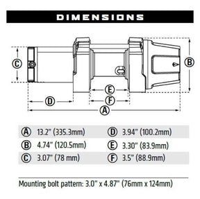 WARN VRX 25 Winch – 2,500 lb ATV UTV Powersports Winch with 50ft Steel Cable