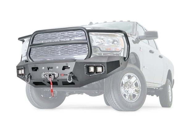 WARN Ascent Front Bumper | 2019-2025 Ram 2500 3500 4500 5500 | Winch Ready