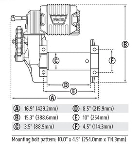 WARN M8274-S Winch | 10,000 lb Upright Icon with 150ft Synthetic Rope & 6 HP Motor