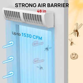(Open Box) Air Curtain for Doors with Magnetic Door Switch