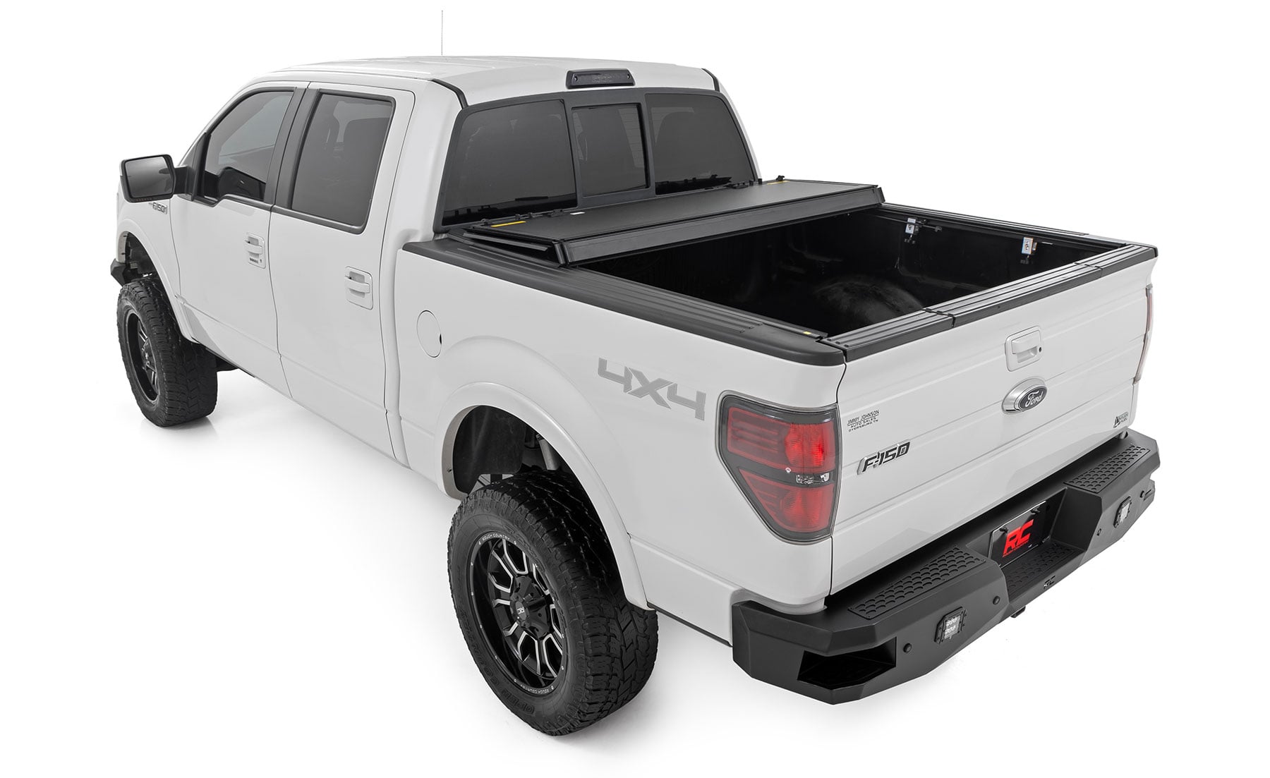 Rough Country Hard Tri-Fold Flip Up Bed Cover for 2004-2014 Ford F-150