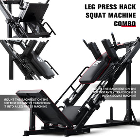 RitFit BLP01 Full Leg Workout Package 3-In-1 Leg Press, Hack Squat, and Calf Raise Set
