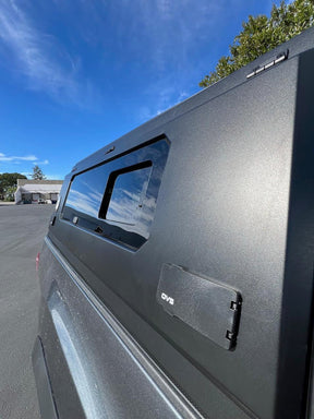 OVS Expedition PRO+ Stainless Steel Truck Cap with Full Windows for 2016-2023 Toyota Tacoma 5ft