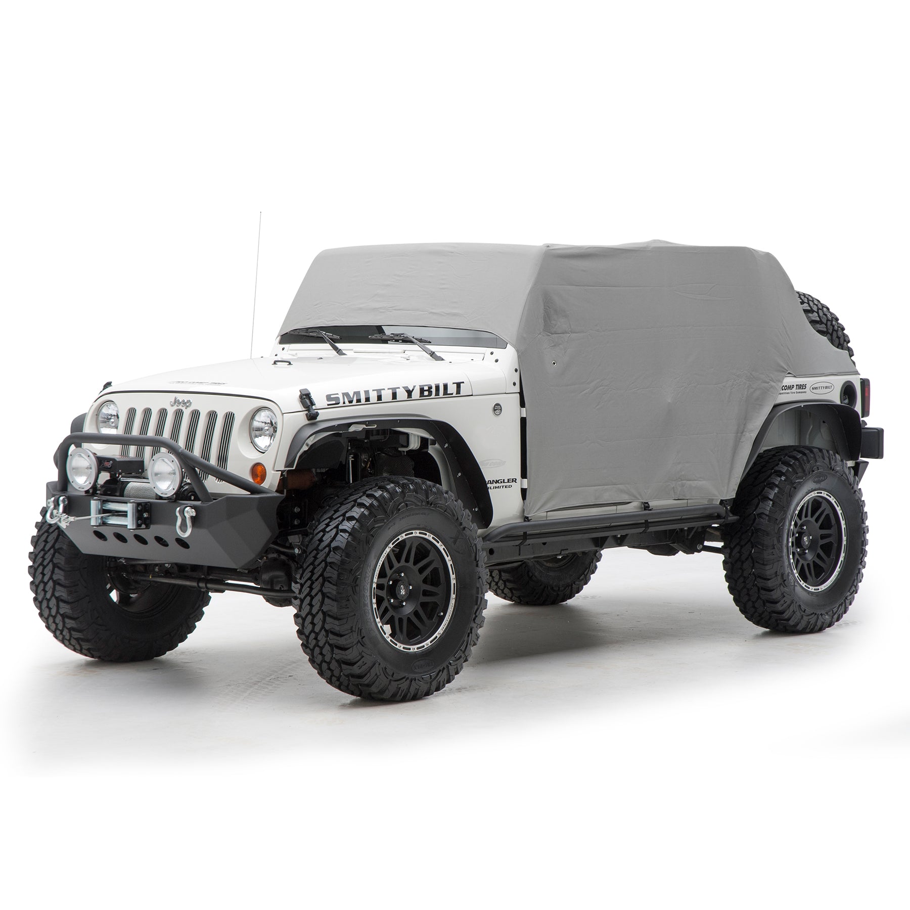 SmittyBilt Water Resistant Cab Cover with Door Flaps for 2007-2018 Jeep Wrangler JKU