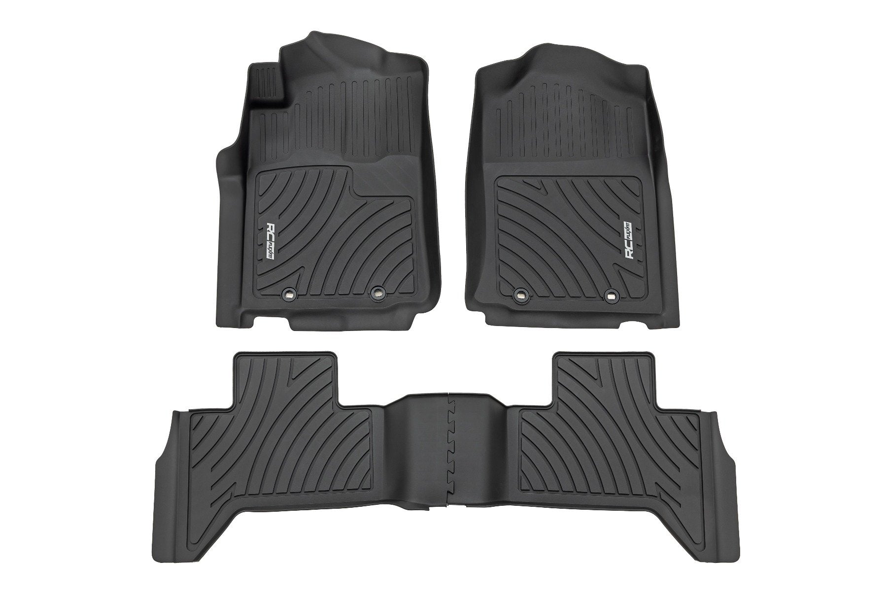 Rough Country Flex-Fit Floor Mats | Toyota Tacoma 2012–2015 (Front & Rear)