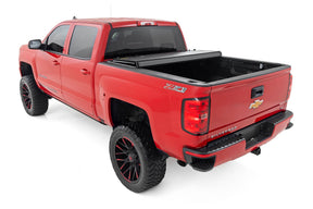 Rough Country Hard Tri-Fold Flip Up Bed Cover Chevy/GMC 1500 (14-18 & Classic)