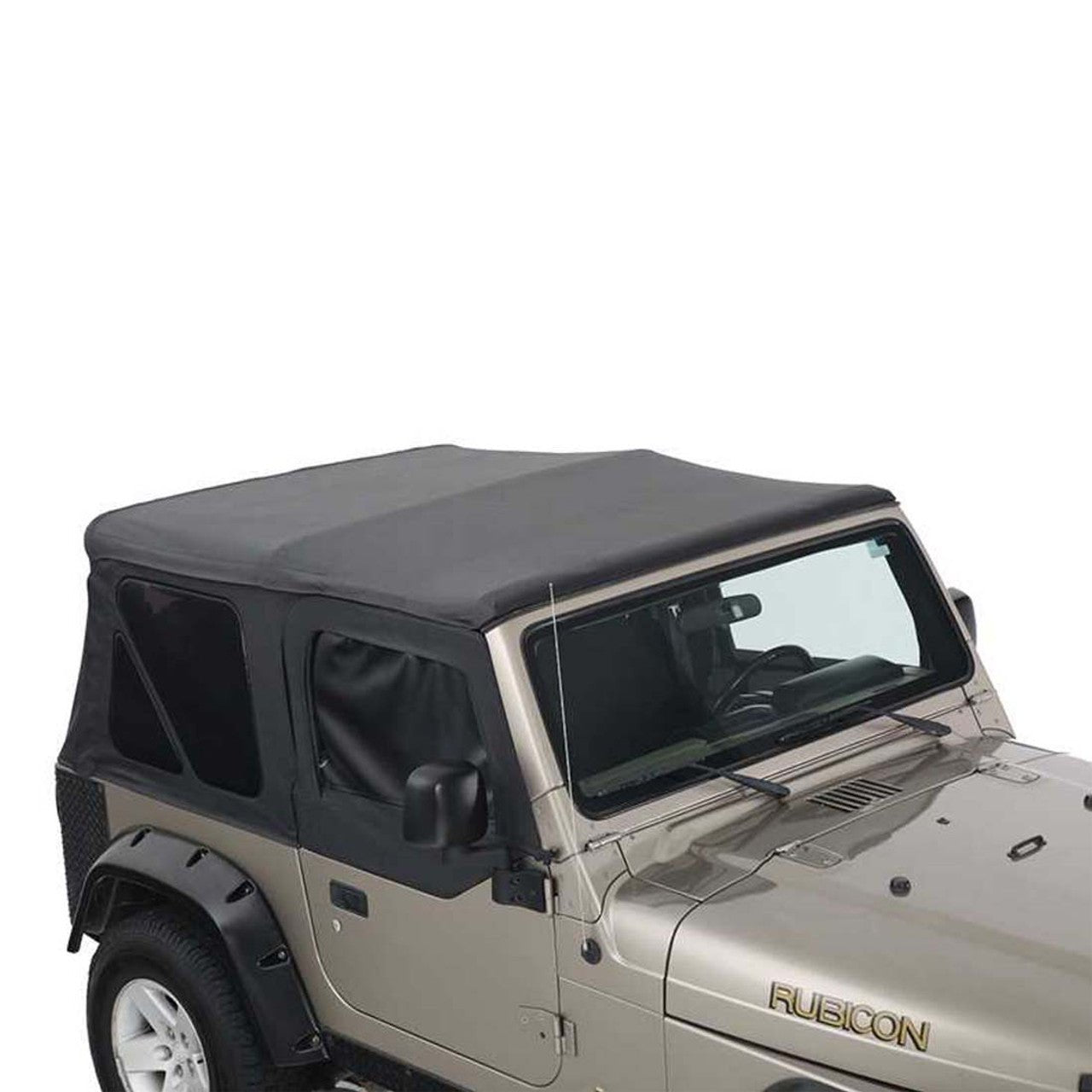 Premium Replacement Soft Top w/ Tinted Windows - Black Diamond For 1997-2006 Jeep Wrangler TJ