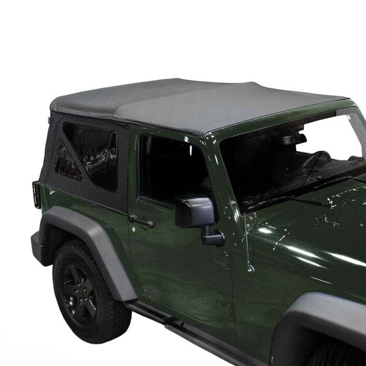 Premium Replacement Soft Top w/ Tinted Windows - Black Diamond For 2007-2009 Jeep Wrangler JK