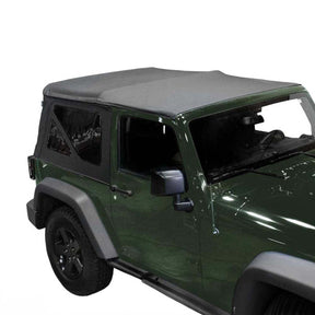 Premium Replacement Soft Top w/ Tinted Windows - Black Diamond For 2007-2009 Jeep Wrangler JK