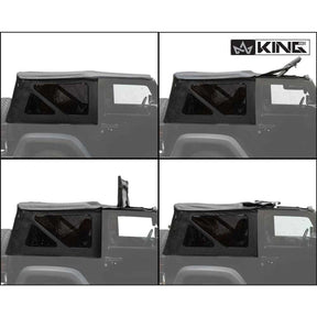 Premium Replacement Soft Top w/ Tinted Windows - Black Diamond For 2010-2018 Jeep Wrangler JK