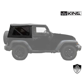 Premium Replacement Soft Top w/ Tinted Windows - Black Diamond For 2010-2018 Jeep Wrangler JK