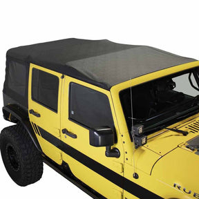 Premium Replacement Black Soft Top with Tinted Windows for 2010-2018 Jeep Wrangler JK 4 Door