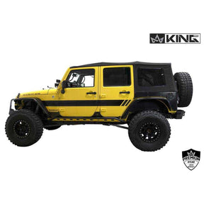 Premium Replacement Black Soft Top with Tinted Windows for 2010-2018 Jeep Wrangler JK 4 Door