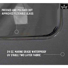 Premium Replacement Black Soft Top with Tinted Windows for 2010-2018 Jeep Wrangler JK 4 Door