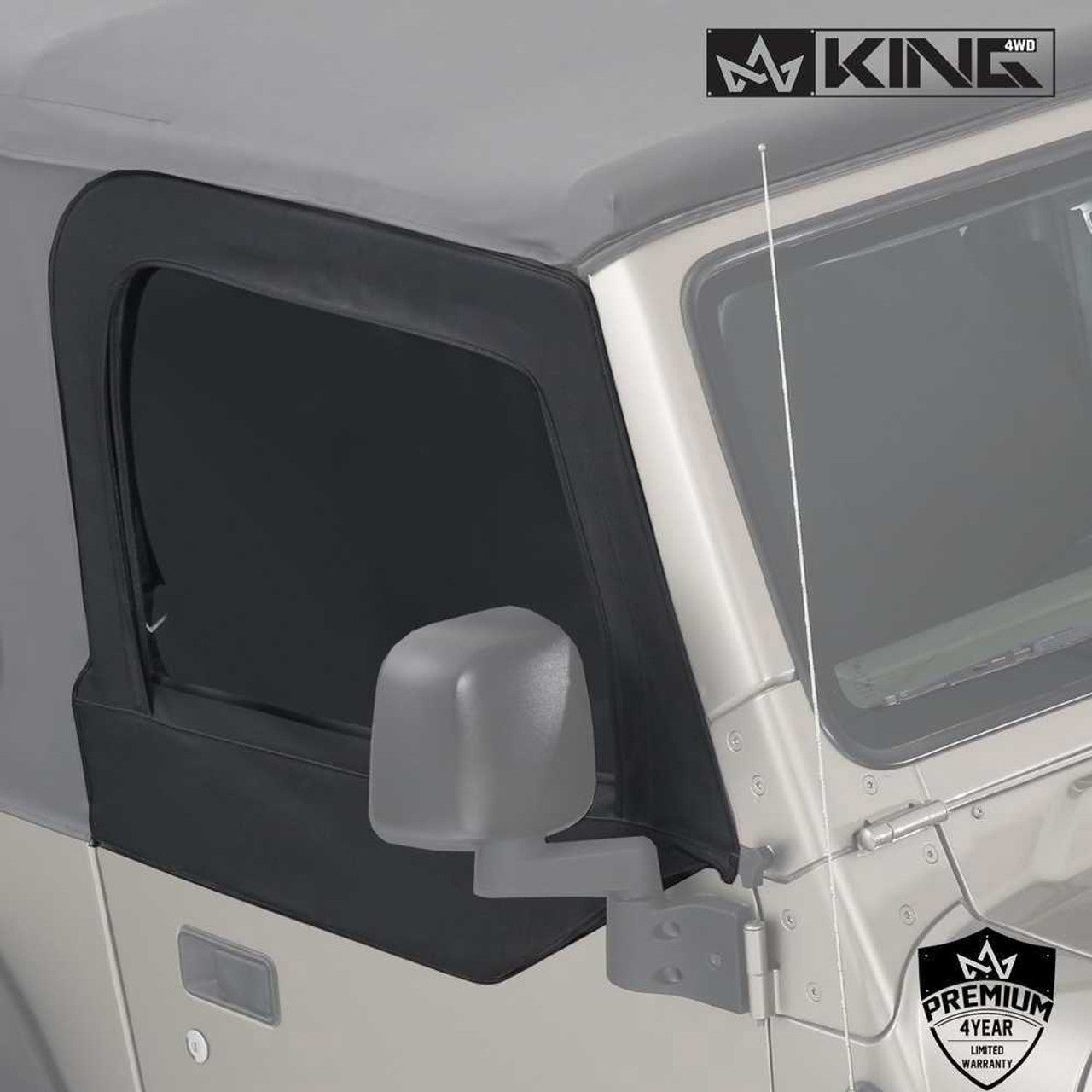 Premium Replacement Upper Door Skins - Black Diamond For 1997-2006 Jeep Wrangler TJ