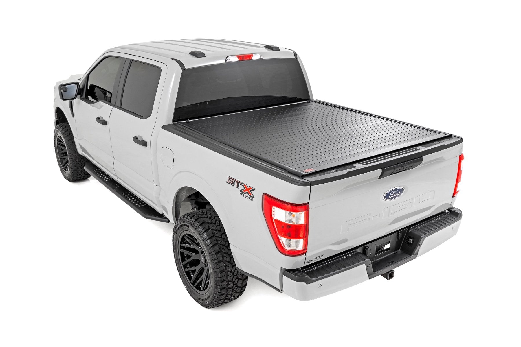 RC Hard Roll up Aluminum Tonneau Cover for 2015-2024 Ford F-150 & Raptor