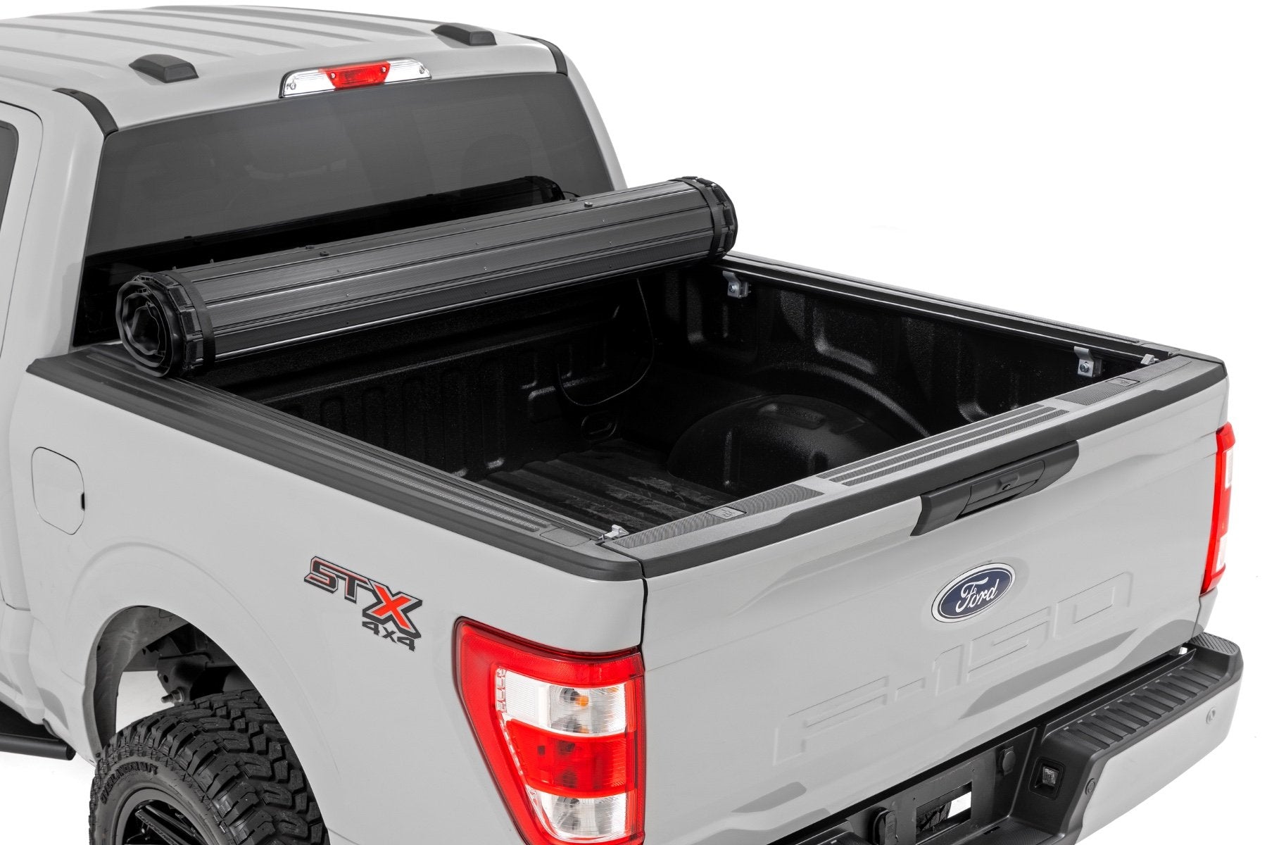 RC Hard Roll up Aluminum Tonneau Cover for 2015-2024 Ford F-150 & Raptor