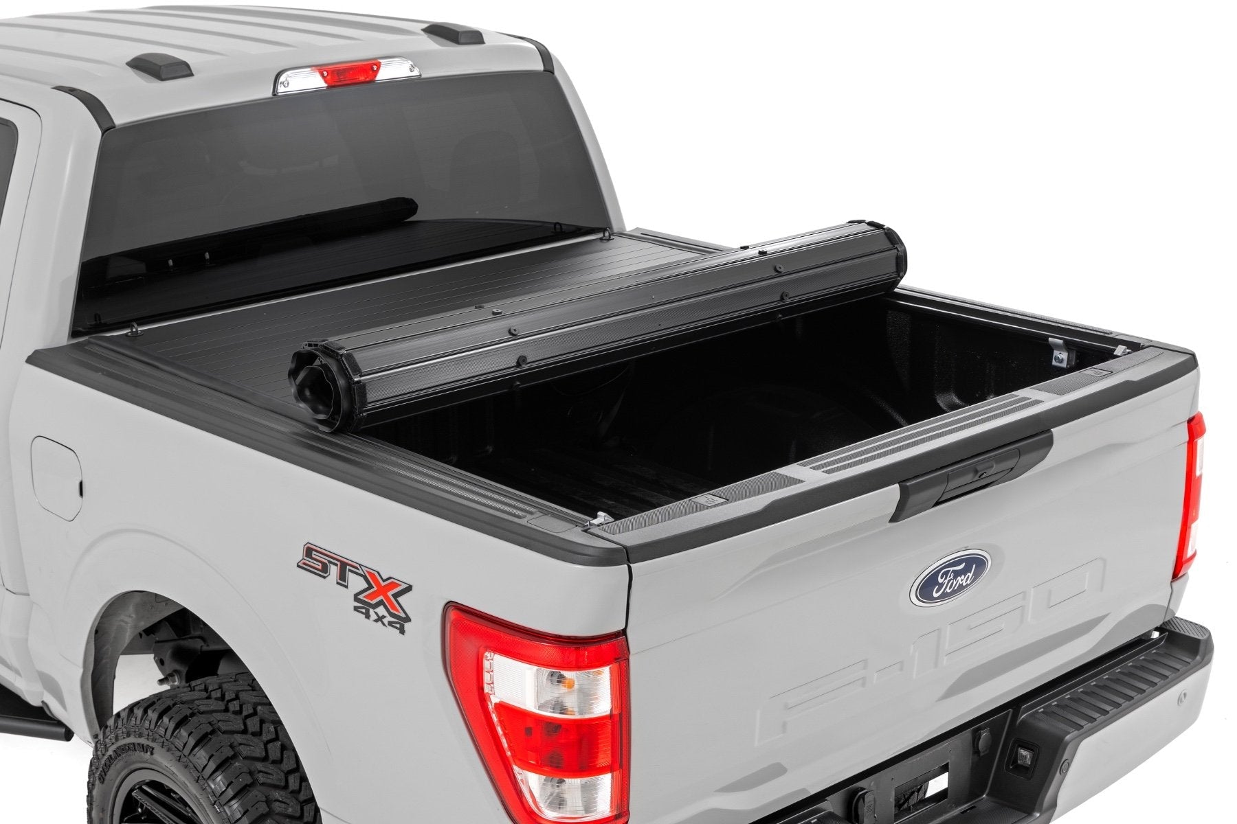 RC Hard Roll up Aluminum Tonneau Cover for 2015-2024 Ford F-150 & Raptor
