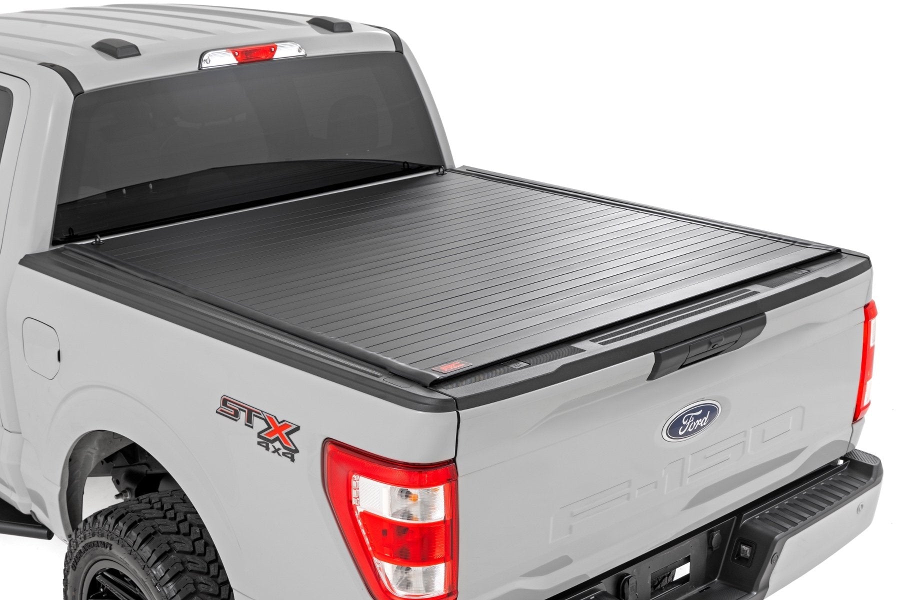 RC Hard Roll up Aluminum Tonneau Cover for 2015-2024 Ford F-150 & Raptor