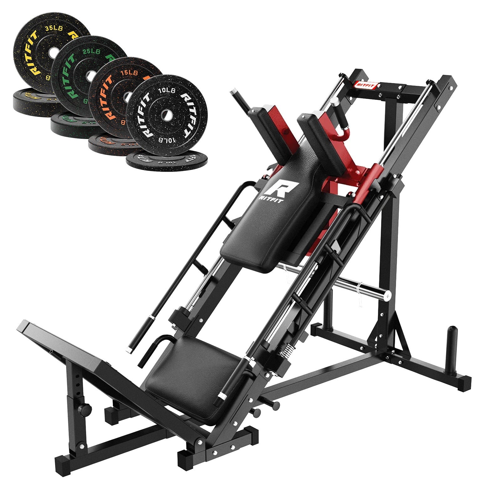 RitFit BLP01 Full Leg Workout Package 3-In-1 Leg Press, Hack Squat, and Calf Raise Set