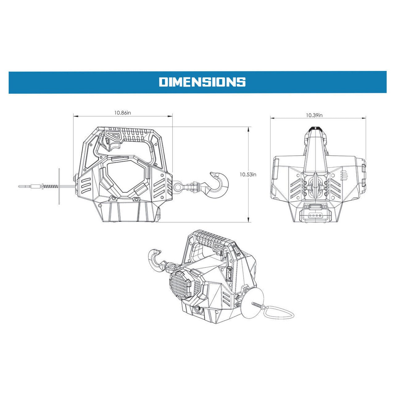 Superwinch Hand Hauler 24 Volt Plug In DC 1000lb Wireless Winch