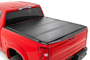 Rough Country Hard Tri-Fold Flip Up Bed Cover for 2019-2026 Chevy/GMC Sierra 1500/Silverado 1500