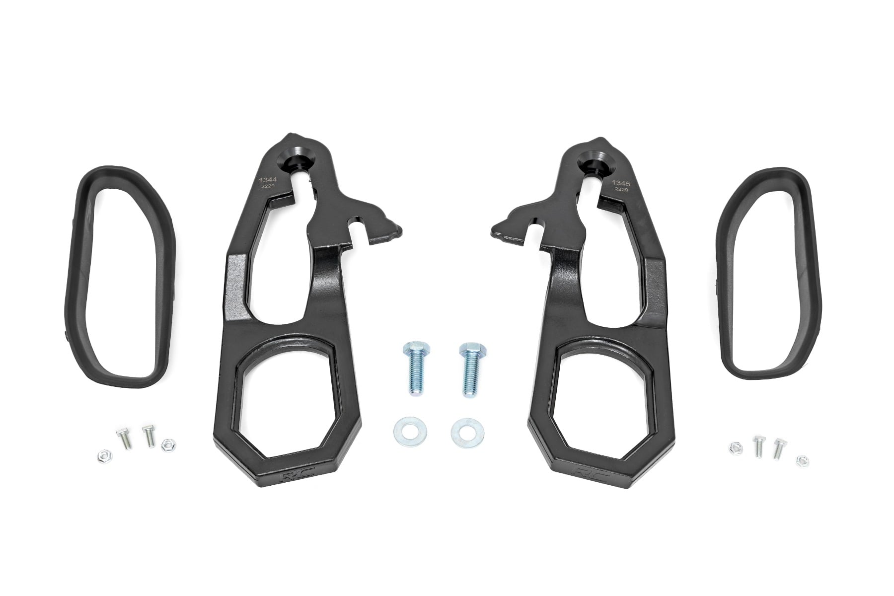 Rough Country Tow Hook Brackets & Bezel Combo for 2019-2021 Ram 1500