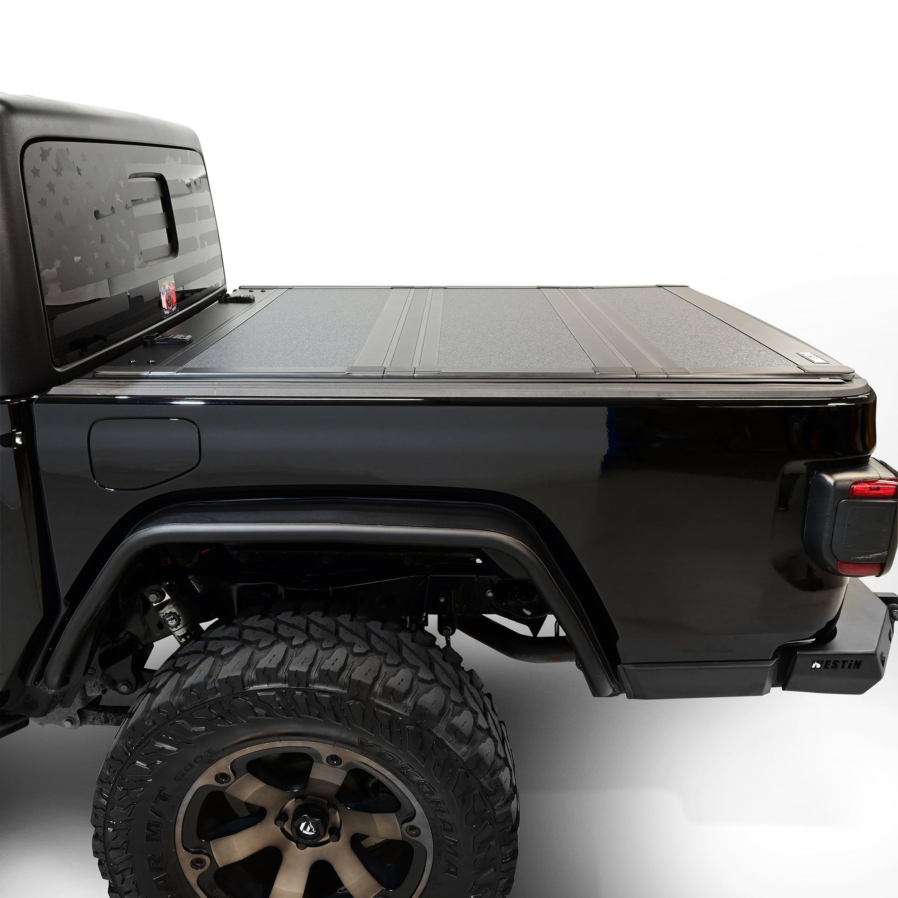 Hard Tri-Fold Aluminum Tonneau Cover for 2020-2026 Jeep Gladiator JT - Recon Recovery