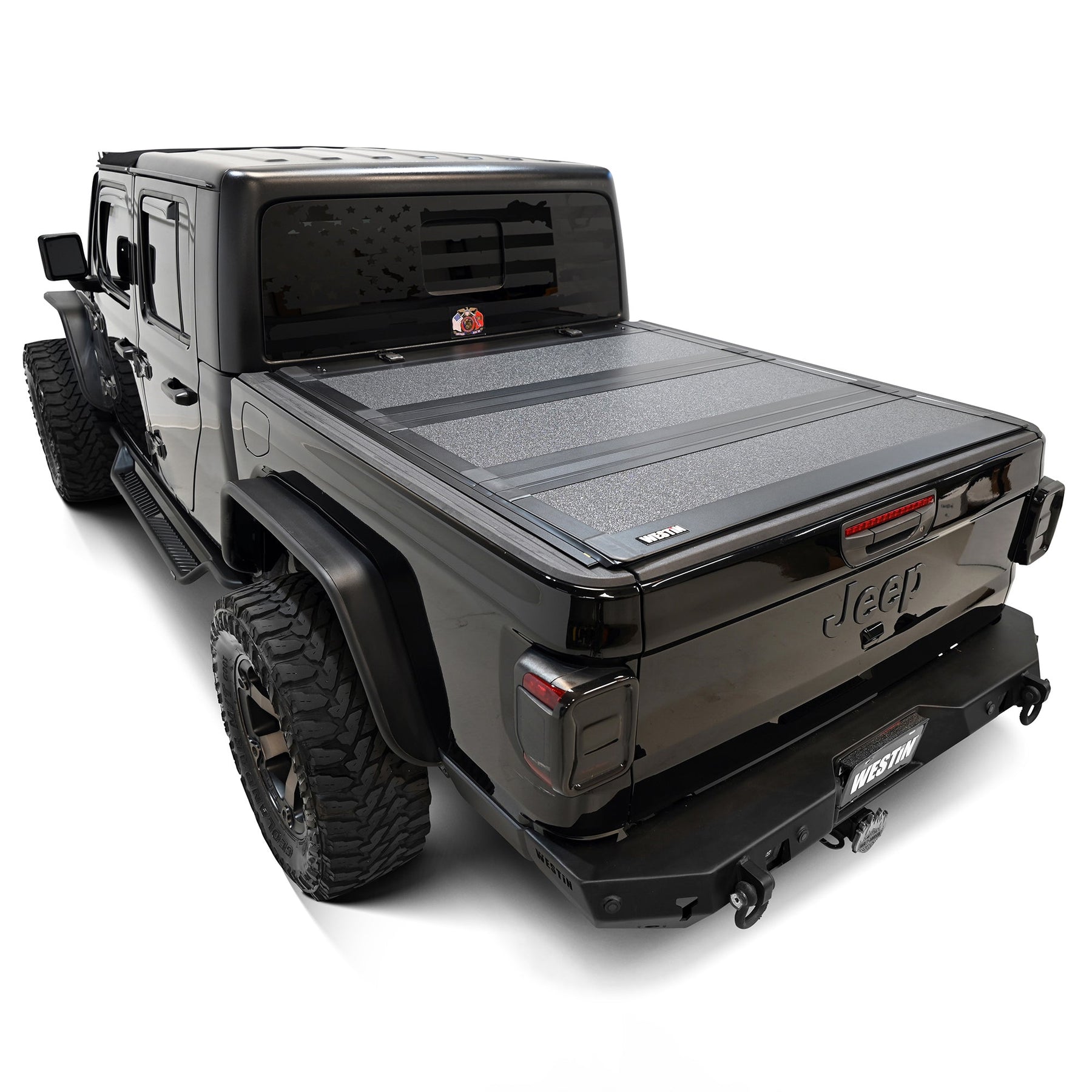 Hard Tri-Fold Aluminum Tonneau Cover for 2020-2026 Jeep Gladiator JT - Recon Recovery