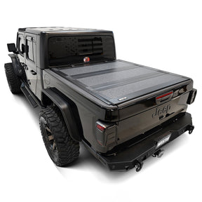 Hard Tri-Fold Aluminum Tonneau Cover for 2020-2026 Jeep Gladiator JT - Recon Recovery