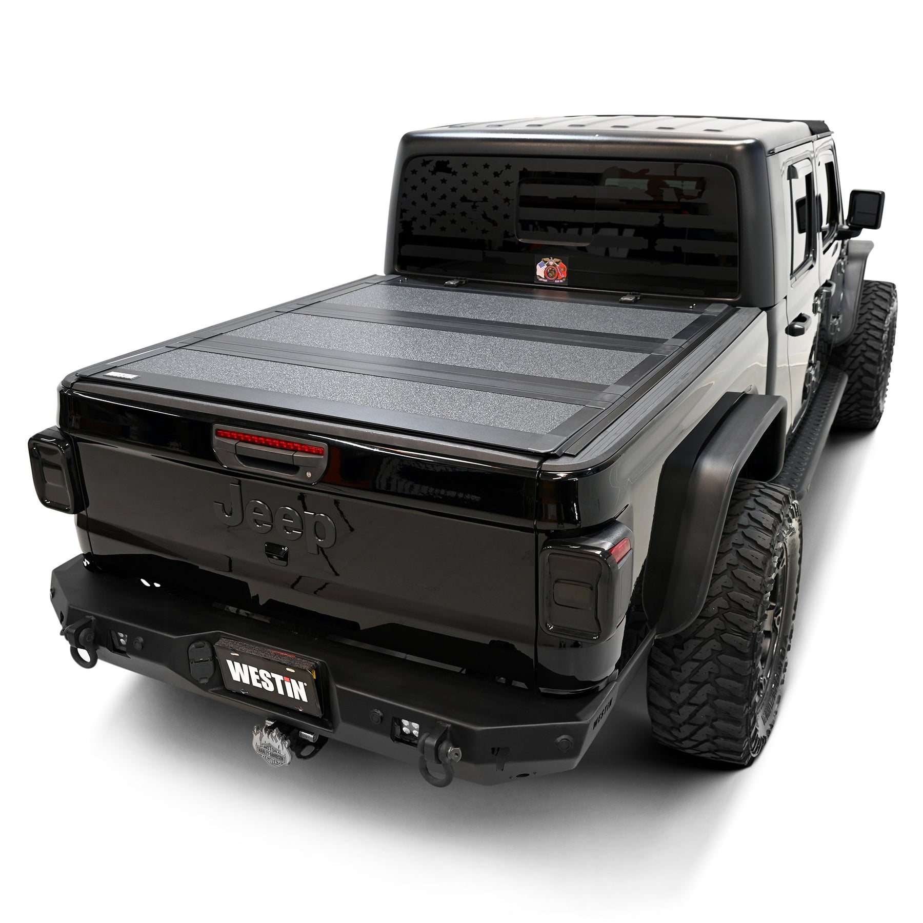 Hard Tri-Fold Aluminum Tonneau Cover for 2020-2026 Jeep Gladiator JT - Recon Recovery