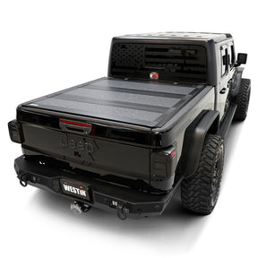 Hard Tri-Fold Aluminum Tonneau Cover for 2020-2026 Jeep Gladiator JT - Recon Recovery