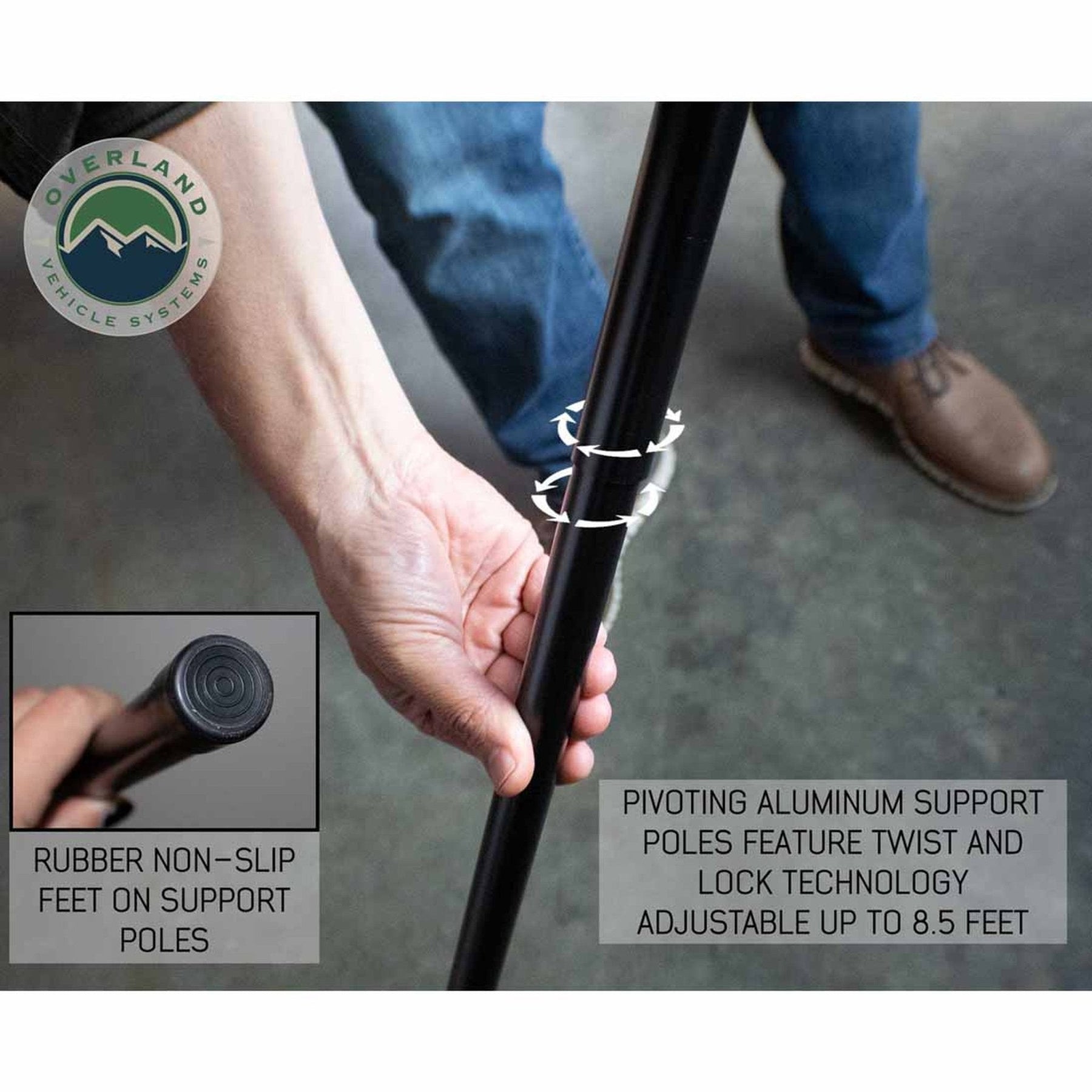 OVS Nomadic Complete 360 Degree Shade Awning with Bracket Kit - Recon Recovery