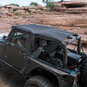 Smittybilt Extended Bikini Top Black Diamond For 2007-2009 Jeep Wrangler JK 2dr - Recon Recovery