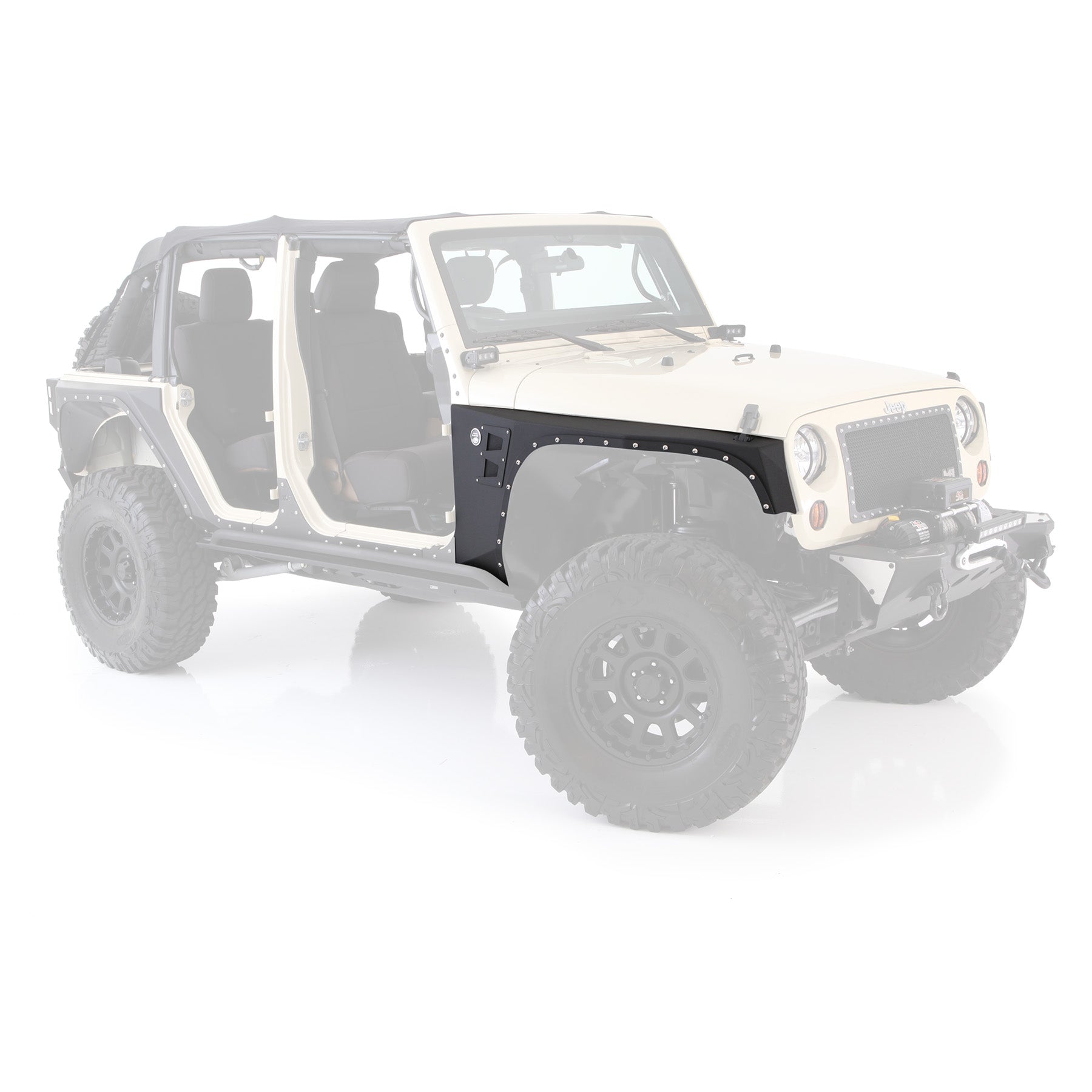 Smittybilt XRC Gen 1 Front Fender Flares for 2008-2018 Wrangler JK (Pair) - Recon Recovery