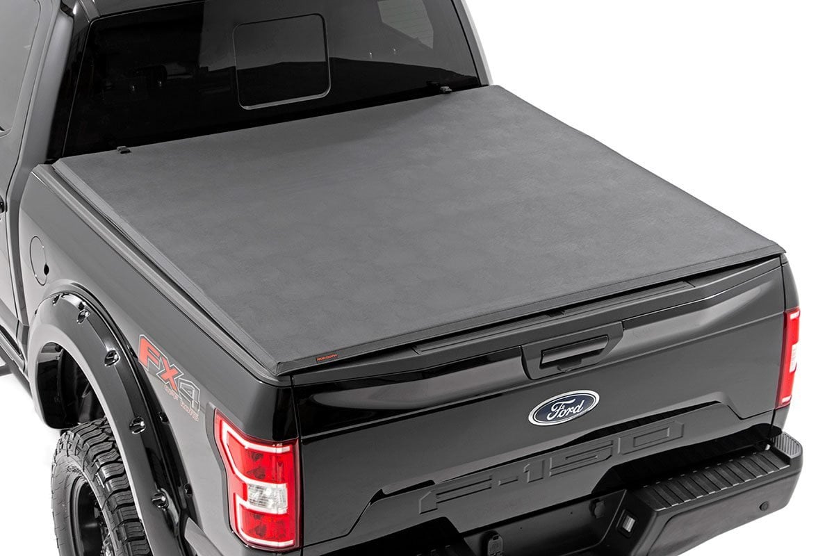 Rough Country Soft Tri-Fold Bed Cover for 2004-2014 Ford F-150