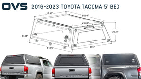 OVS Expedition Stainless Steel Truck Cap with Wing Doors For 2022-2026 Ford Maverick