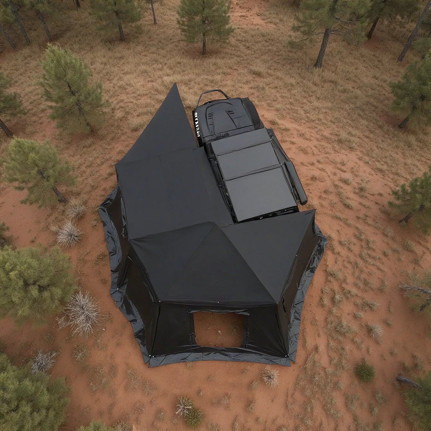Openroad Plus Size 270 Degree Free Standing Overland Awning With LEDs & Mounting Hardware