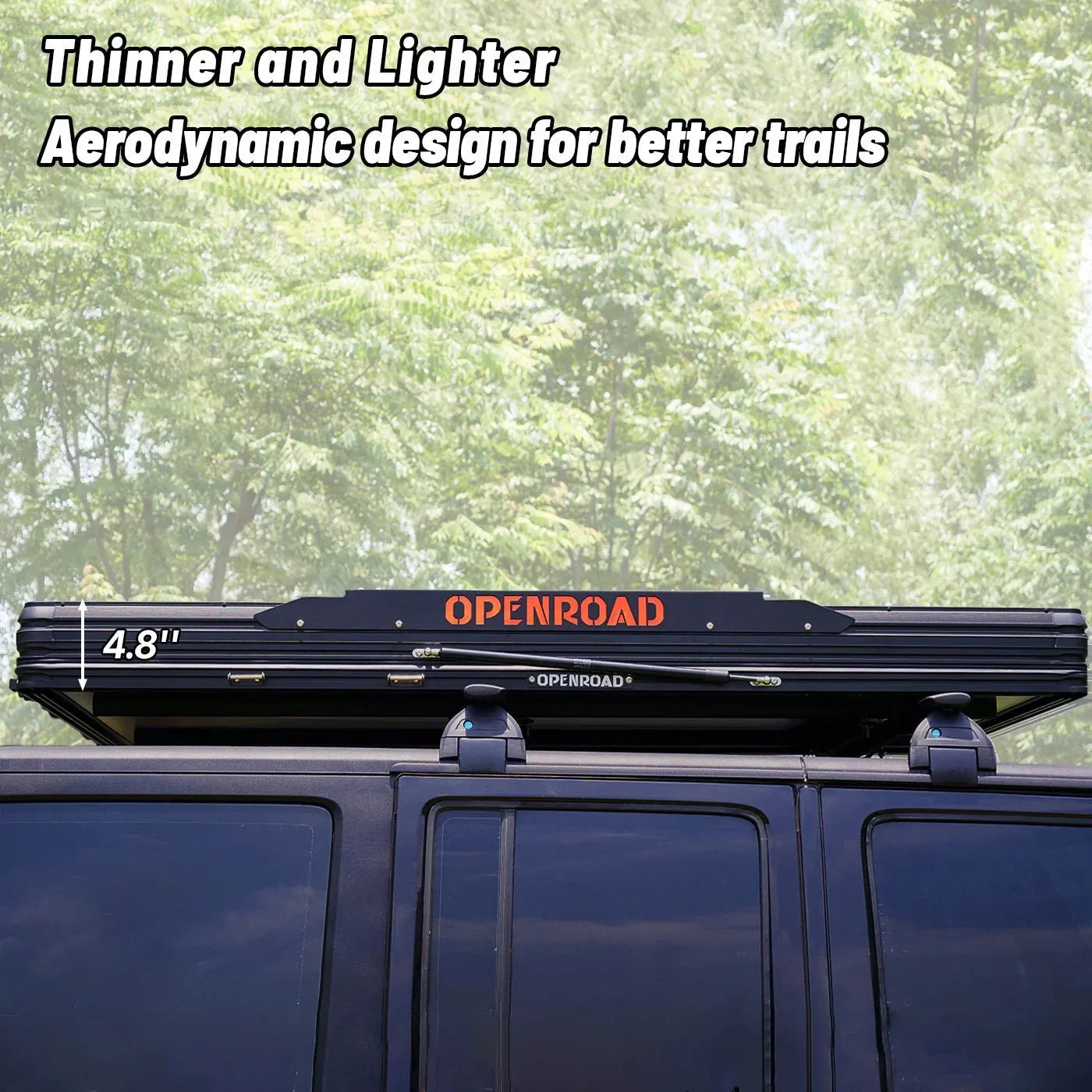 Openroad Aluminum Hard Shell V2 Rooftop Tent with LED Lights - 4 Season