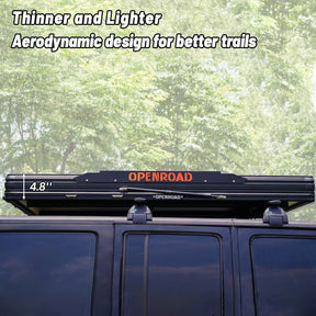 Openroad Aluminum Hard Shell V2 Rooftop Tent with LED Lights - 4 Season