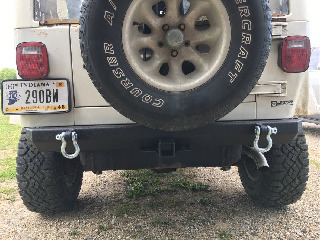 SmittyBilt SRC Classic High Clearance Rear Bumper for 1988-2003 Jeep Wrangler YJ TJ LJ