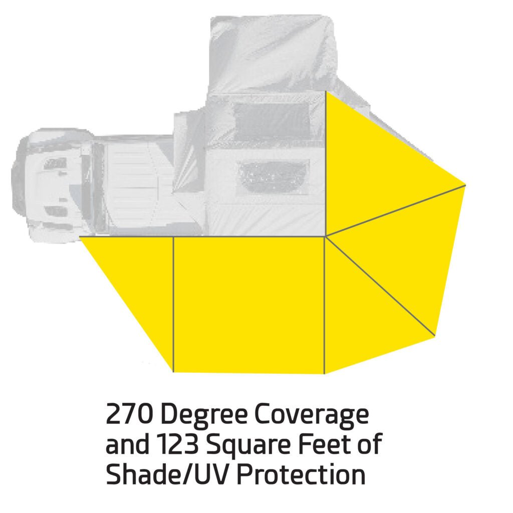 Smittybilt 270 Degree Awning – Driver Side | Overland Wrap-Around Shade