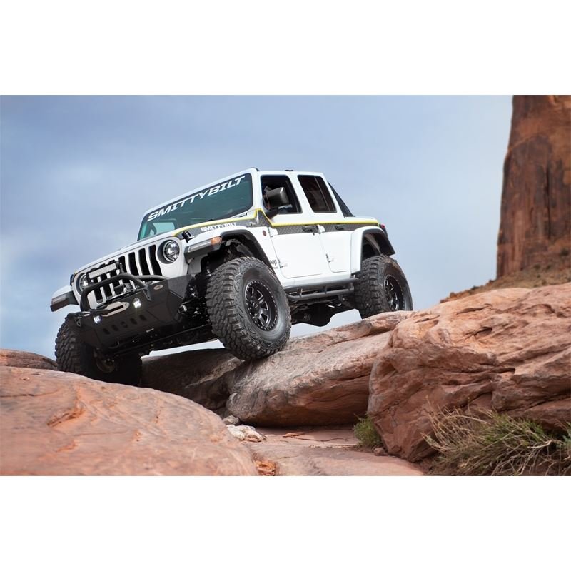 Smittybilt SRC Side Armor with Steps for 2018-2026 Jeep Wrangler JL 4 Door - Recon Recovery