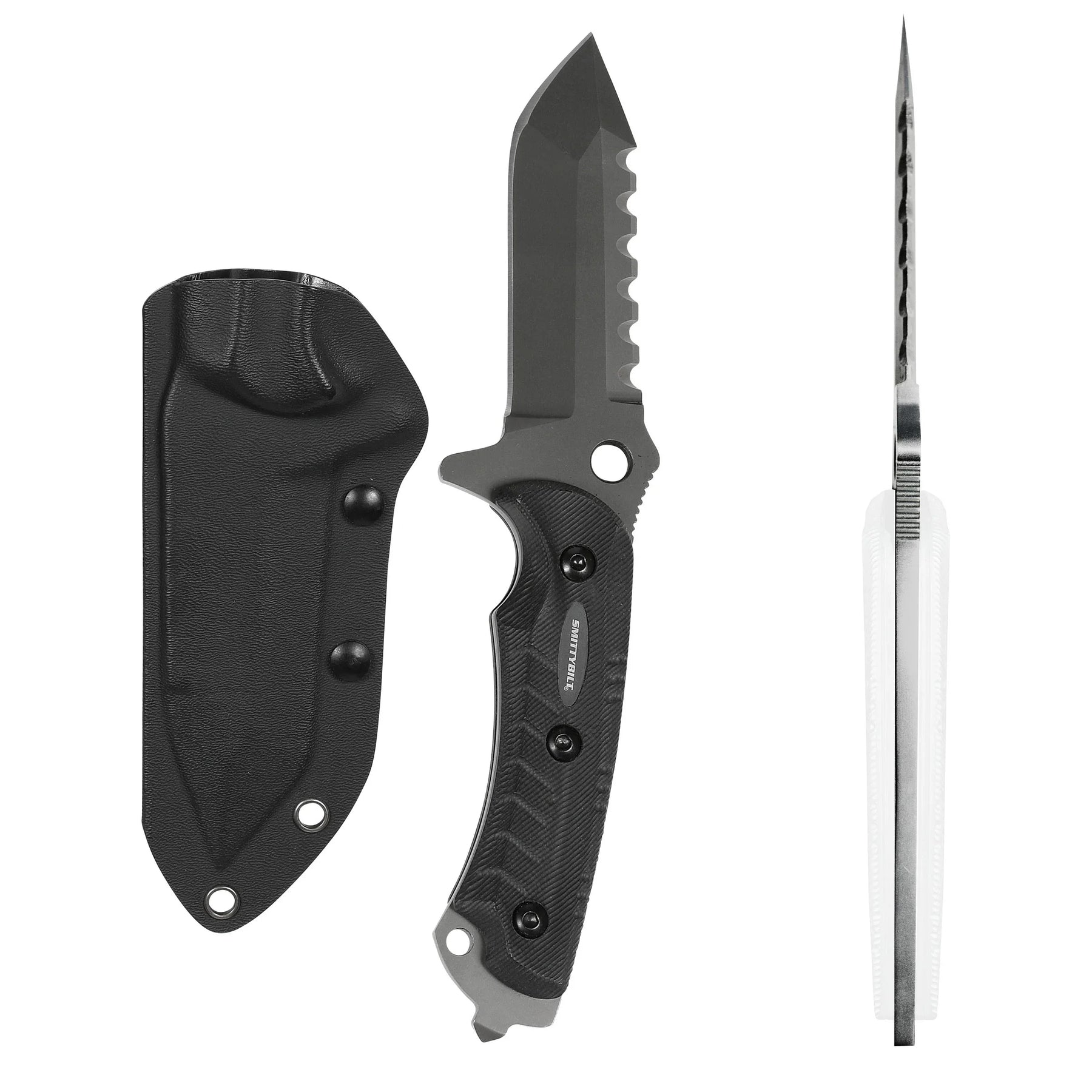 Smittybilt F.A.S.T. Survival Trail Knife – Compact 420 Stainless Rescue Tool- Recon Recovery