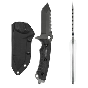 Smittybilt F.A.S.T. Survival Trail Knife – Compact 420 Stainless Rescue Tool- Recon Recovery