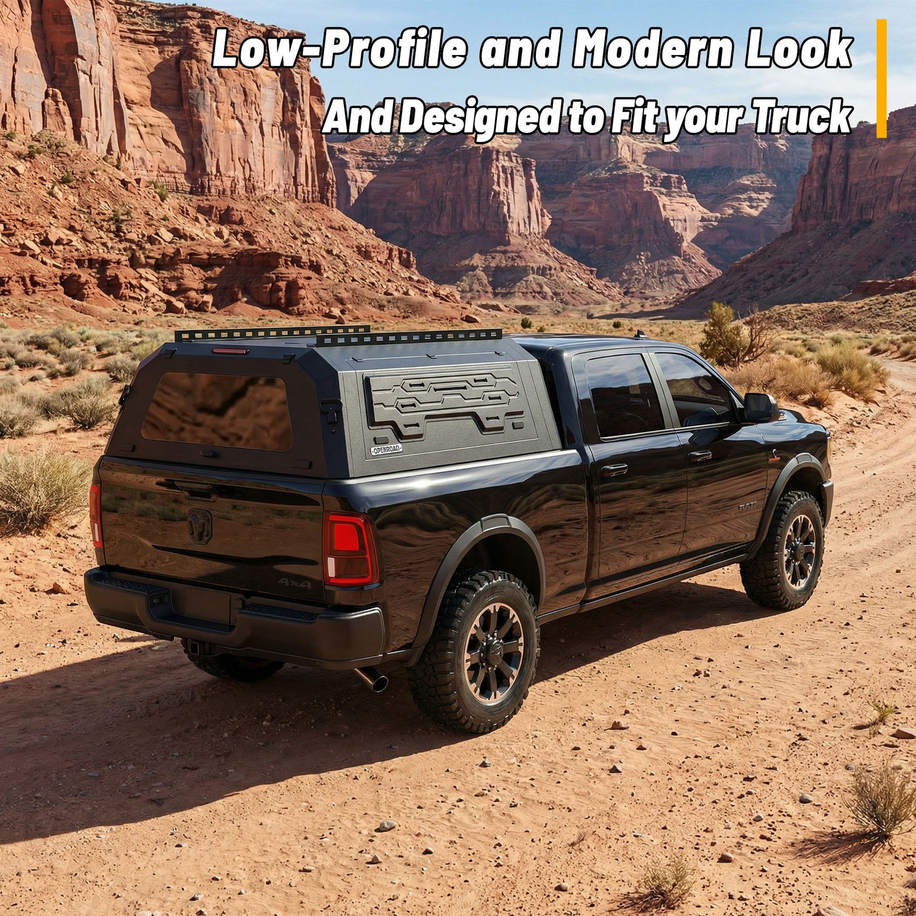 Openroad Aluminum Light Weight Modular Truck Cap for 2020-2026 Ram 2500 & 3500 6.5ft Bed