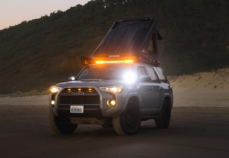 Low Profile Bolt on LED Ditch Light Mounting Brackets For 2010-2024 Toyota 4Runner