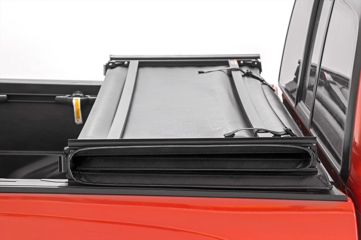 Rough Country Soft Tri-Fold Bed Cover for 2017-2020 Ford F-150/Raptor