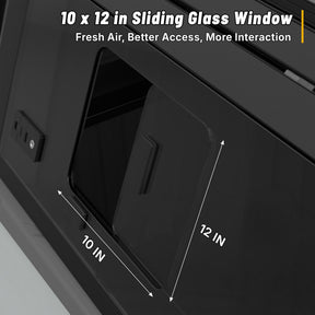 OPENROAD Bolt On Bed Cap with Sliding Side and Front Windows for 2016-2023 Toyota Tacoma